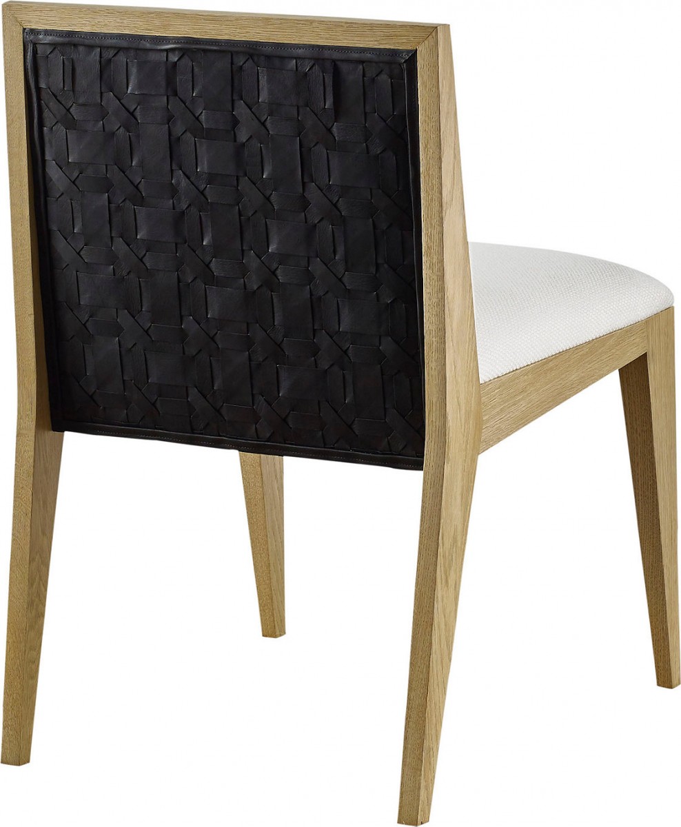 Tresser Dining Chair (with Woven Leather)