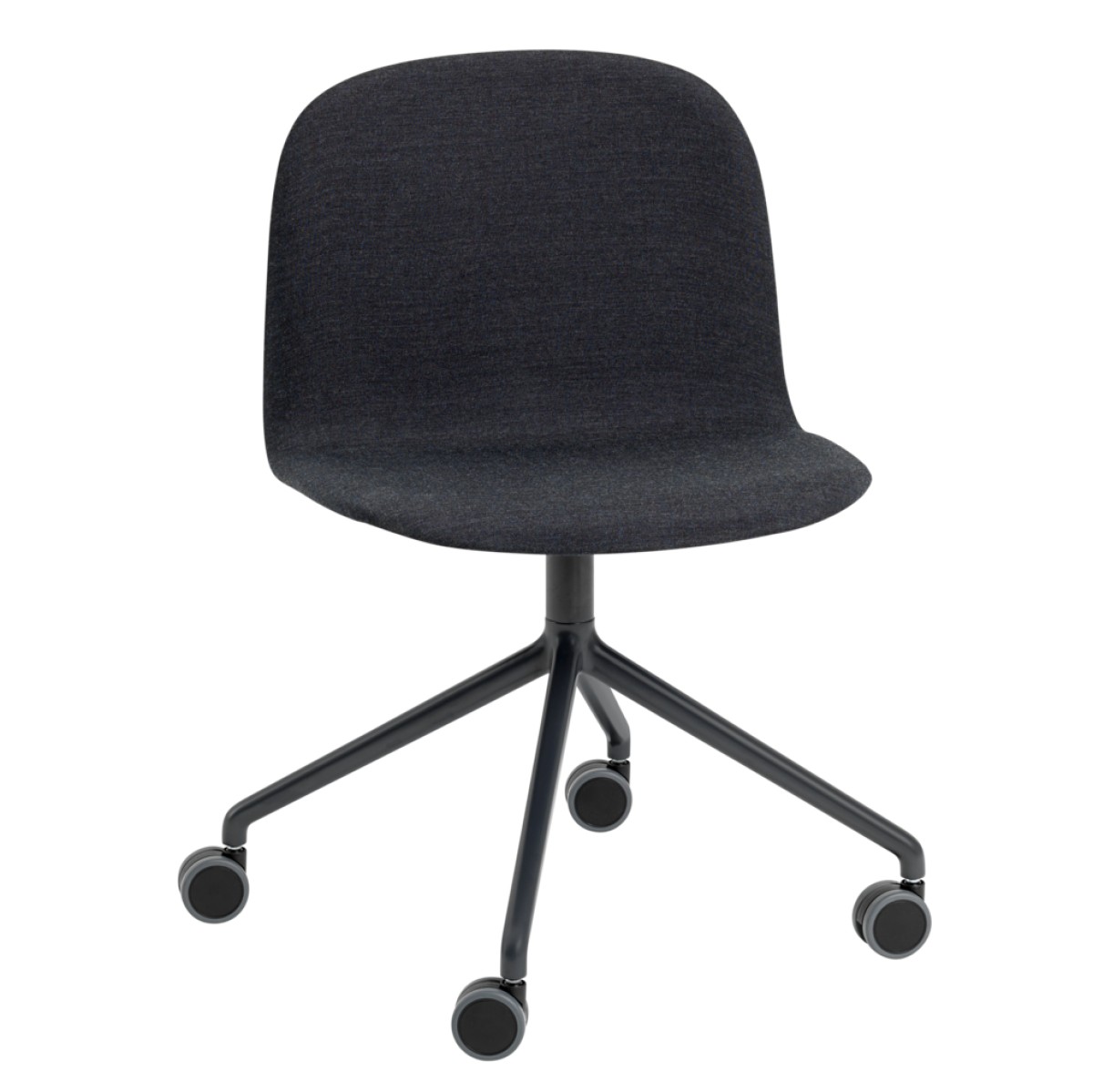 Visu Wide Chair / Swivel Base with Castors (Upholstered Seat)