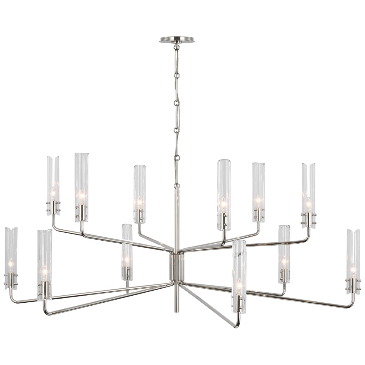 Casoria Grande Two Tier Chandelier with Clear Glass