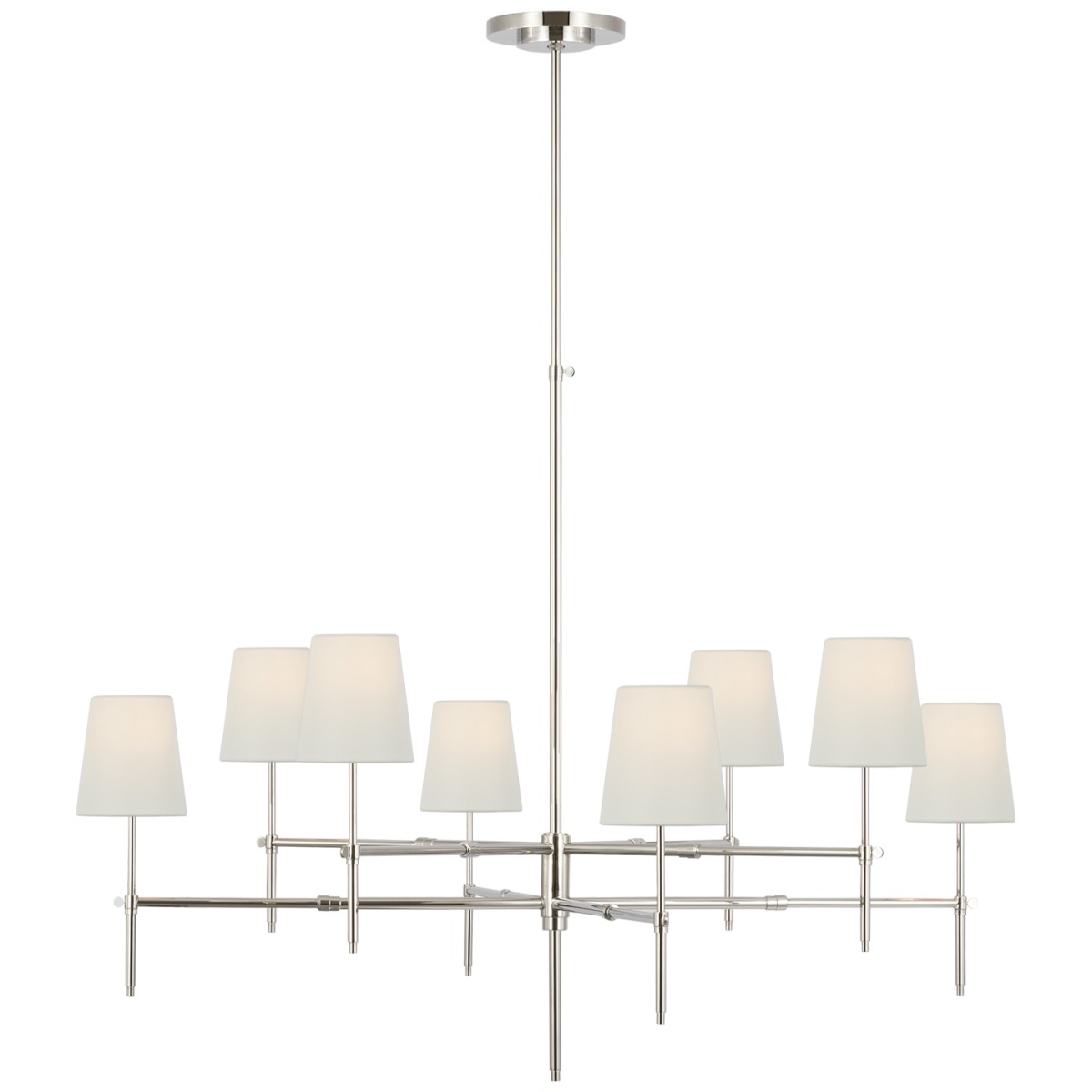 Bryant Extra Large Two Tier Chandelier with Linen Shade