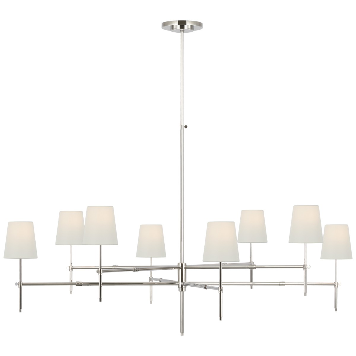 Bryant Grande Two Tier Chandelier with Linen Shades