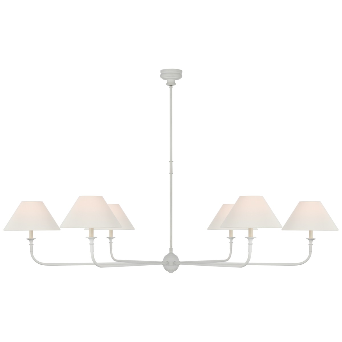 Visual Comfort Studio Baker Four Light Chandelier In Satin Brass