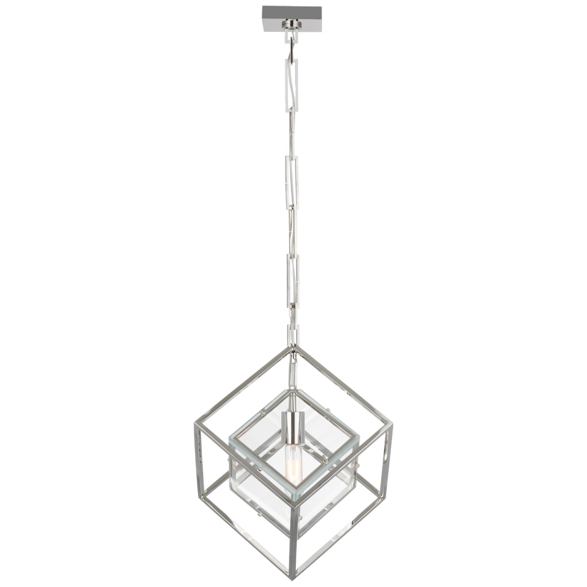 Cubed Medium Pendant with Clear Glass