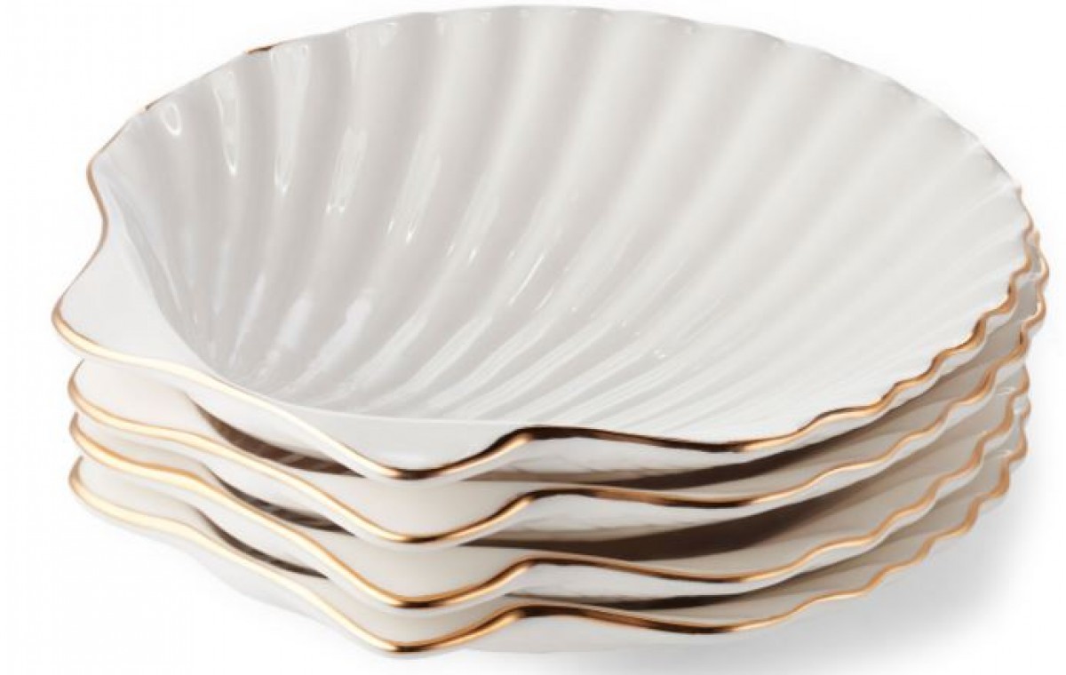 Shell Appetizer Plates Set of 4 Aerin CHANINTR