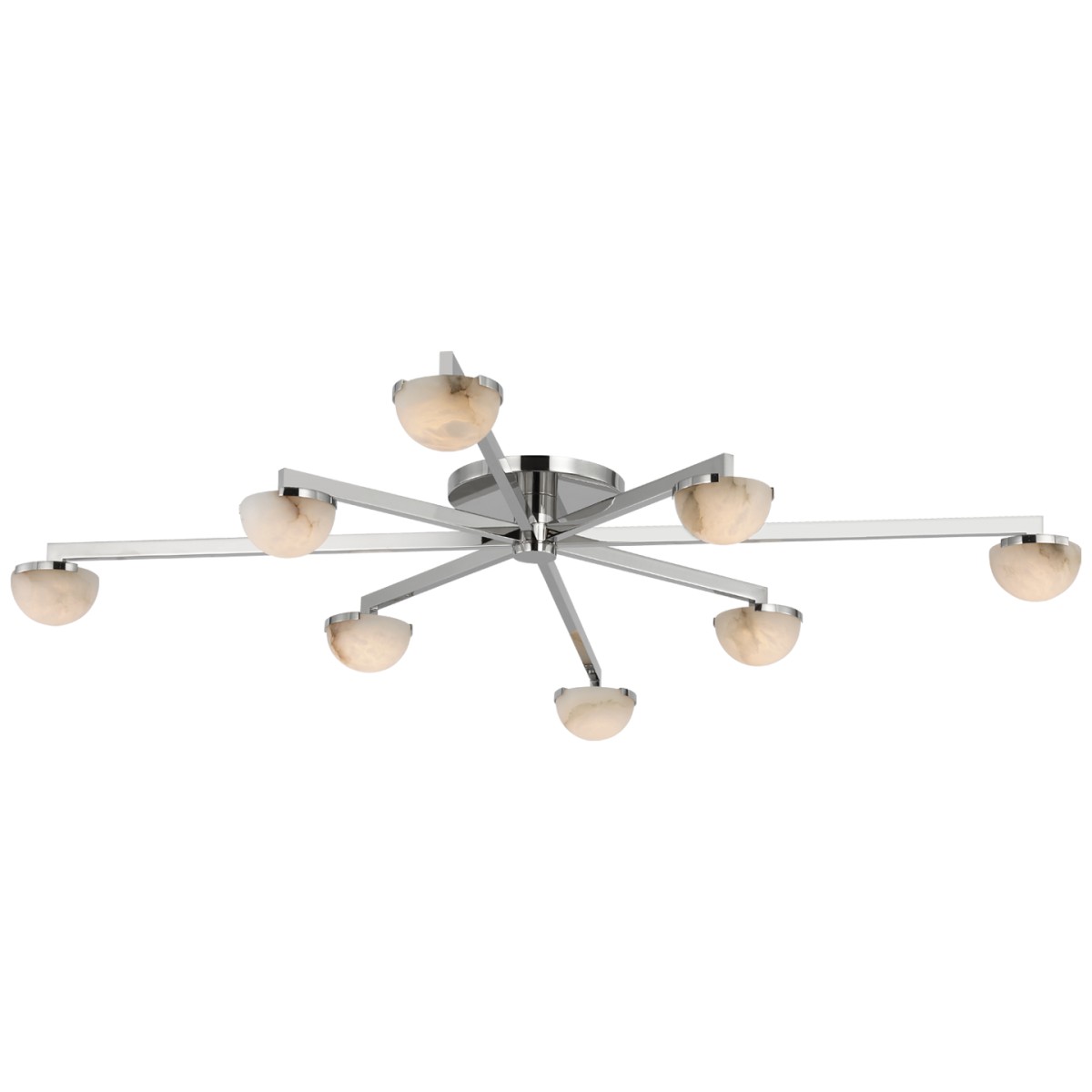 Pedra Extra Large Staggered Arm Flush Mount with Alabaster | Highlight image
