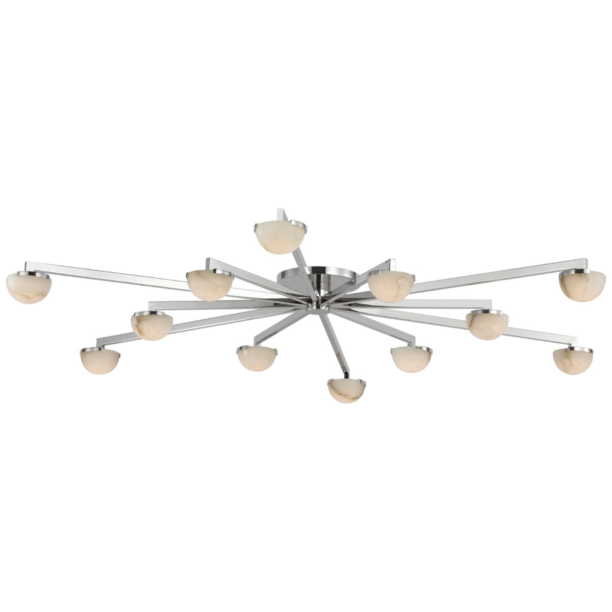 Pedra Grande Staggered Arm Flush Mount with Alabaster | Highlight image