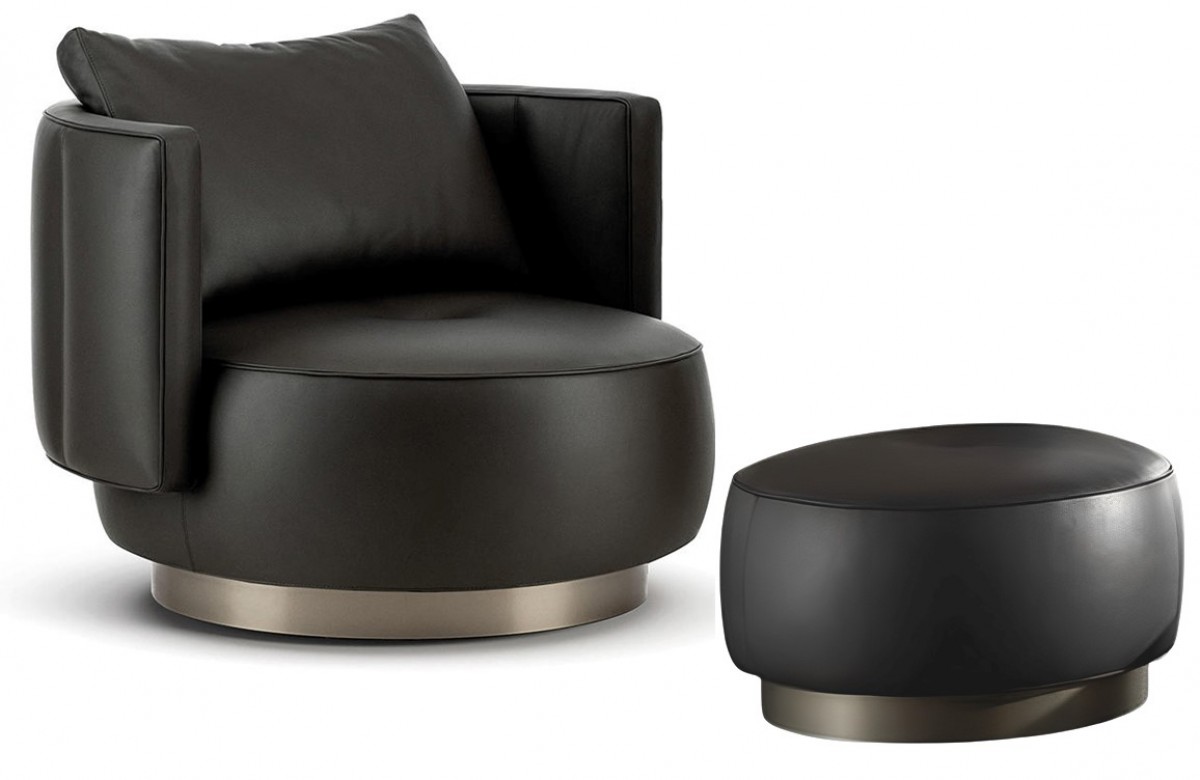 Torii Bold MEDIUM Armchair - Swivel and MEDIUM Ottoman