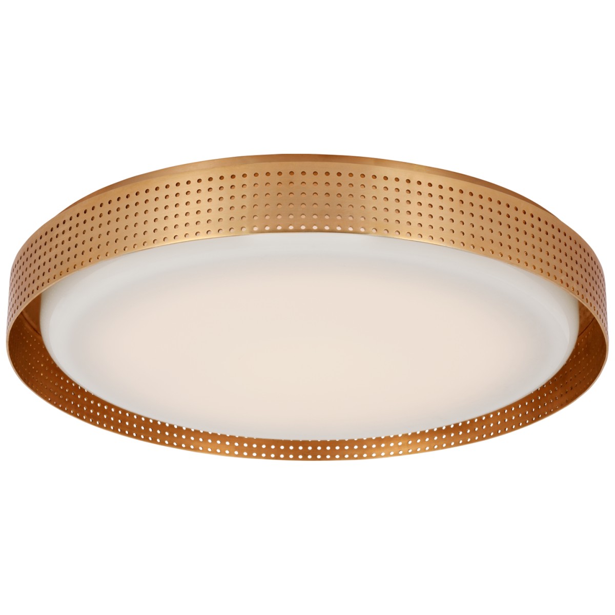 Precision 18" Round Flush Mount with White Glass | Highlight image
