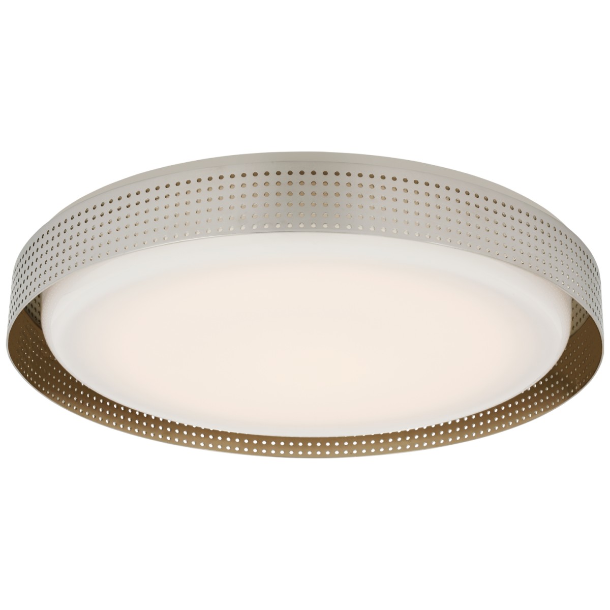 Precision 18" Round Flush Mount with White Glass