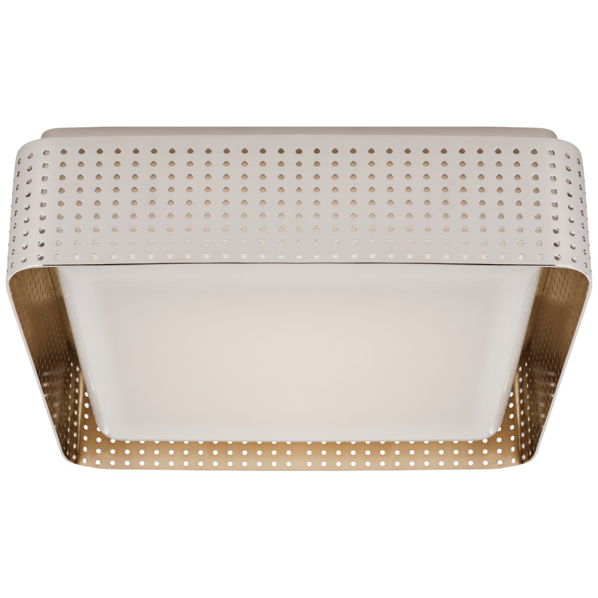 Precision 12.5" Square Flush Mount with White Glass