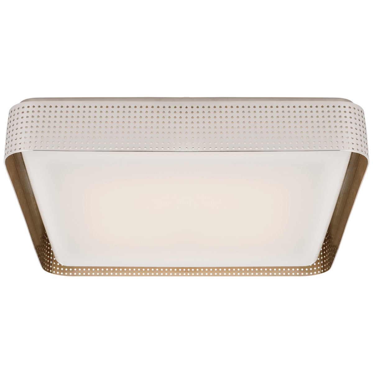 Precision 20" Square Flush Mount with White Glass