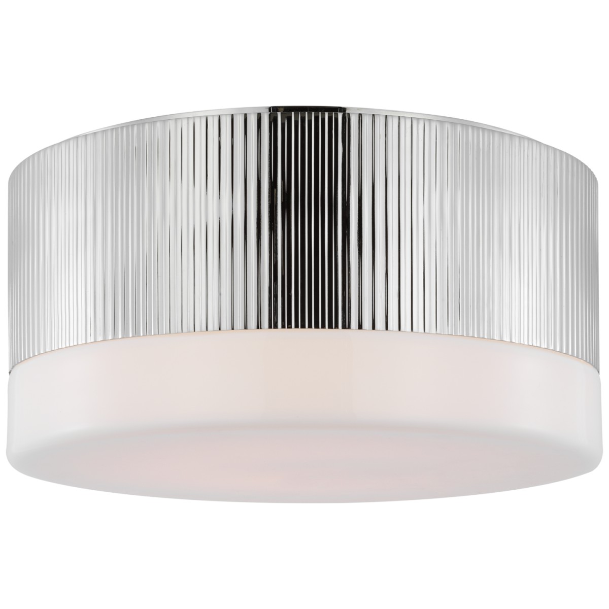 Ace 12" Flush Mount with White Glass