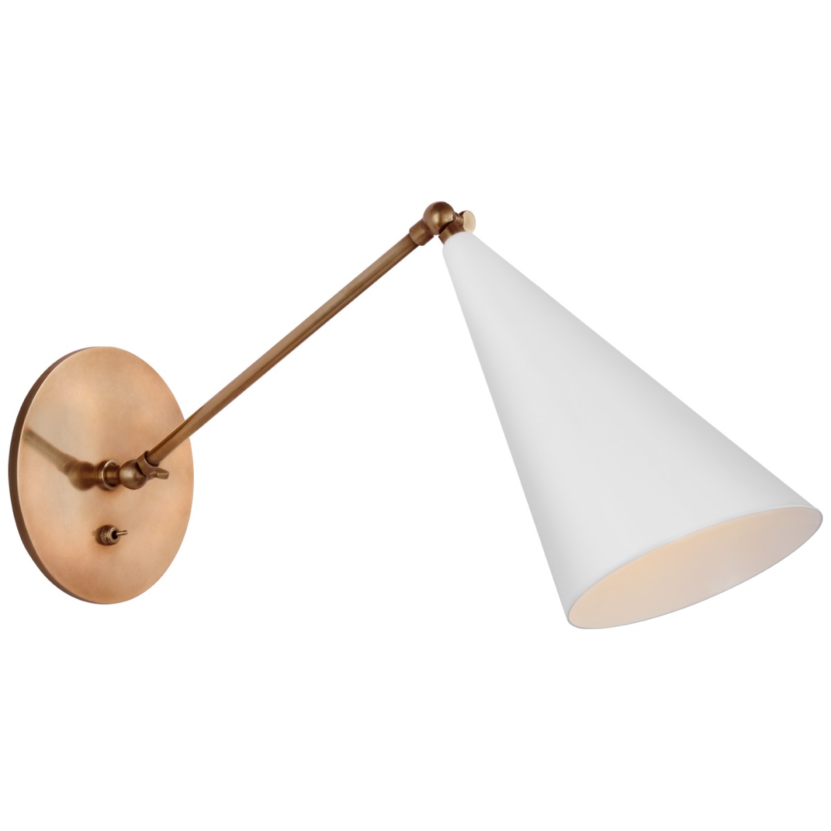 Clemente Single Arm Library Sconce Visual Comfort CHANINTR