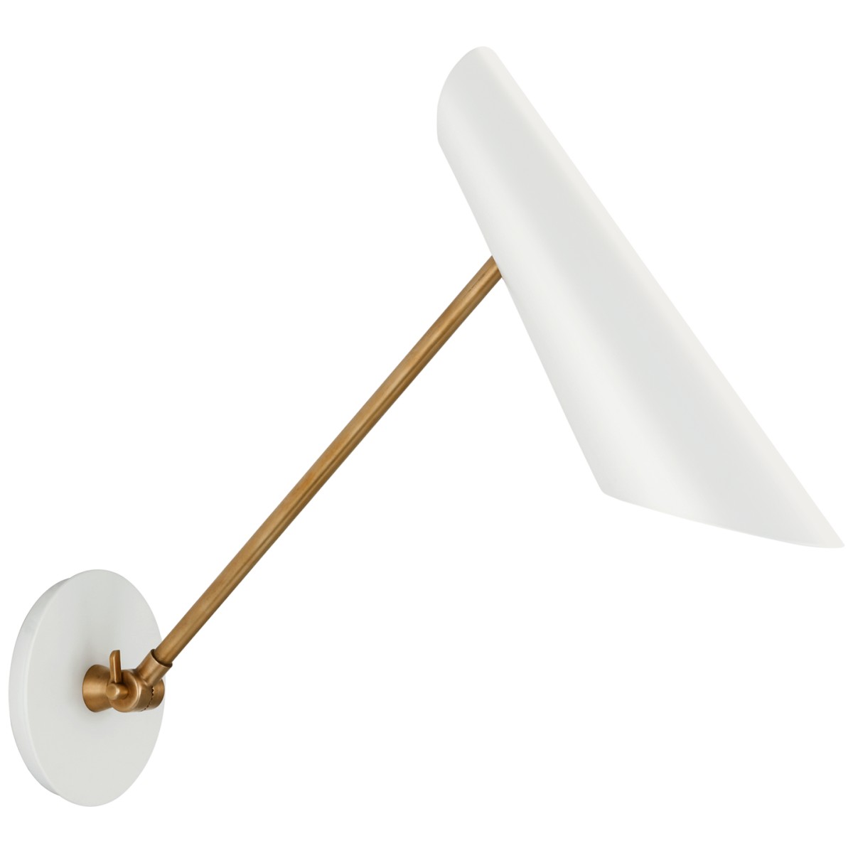 Franca Single Library Wall Light in Hand-Rubbed Antique Brass