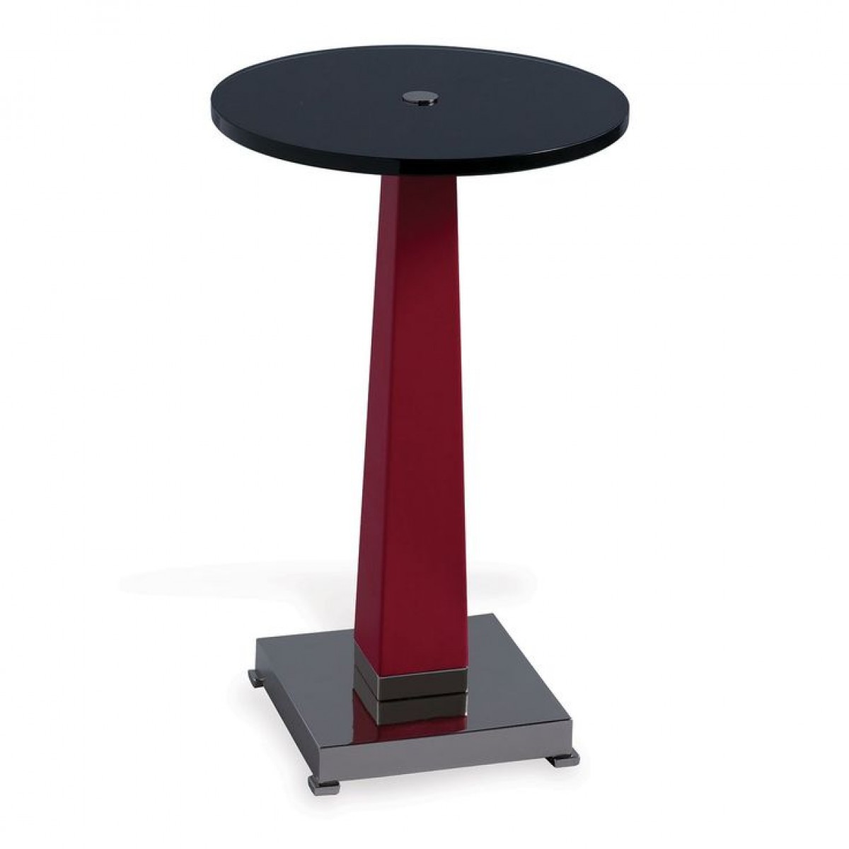 Cairo Red/Nickel Accent Table