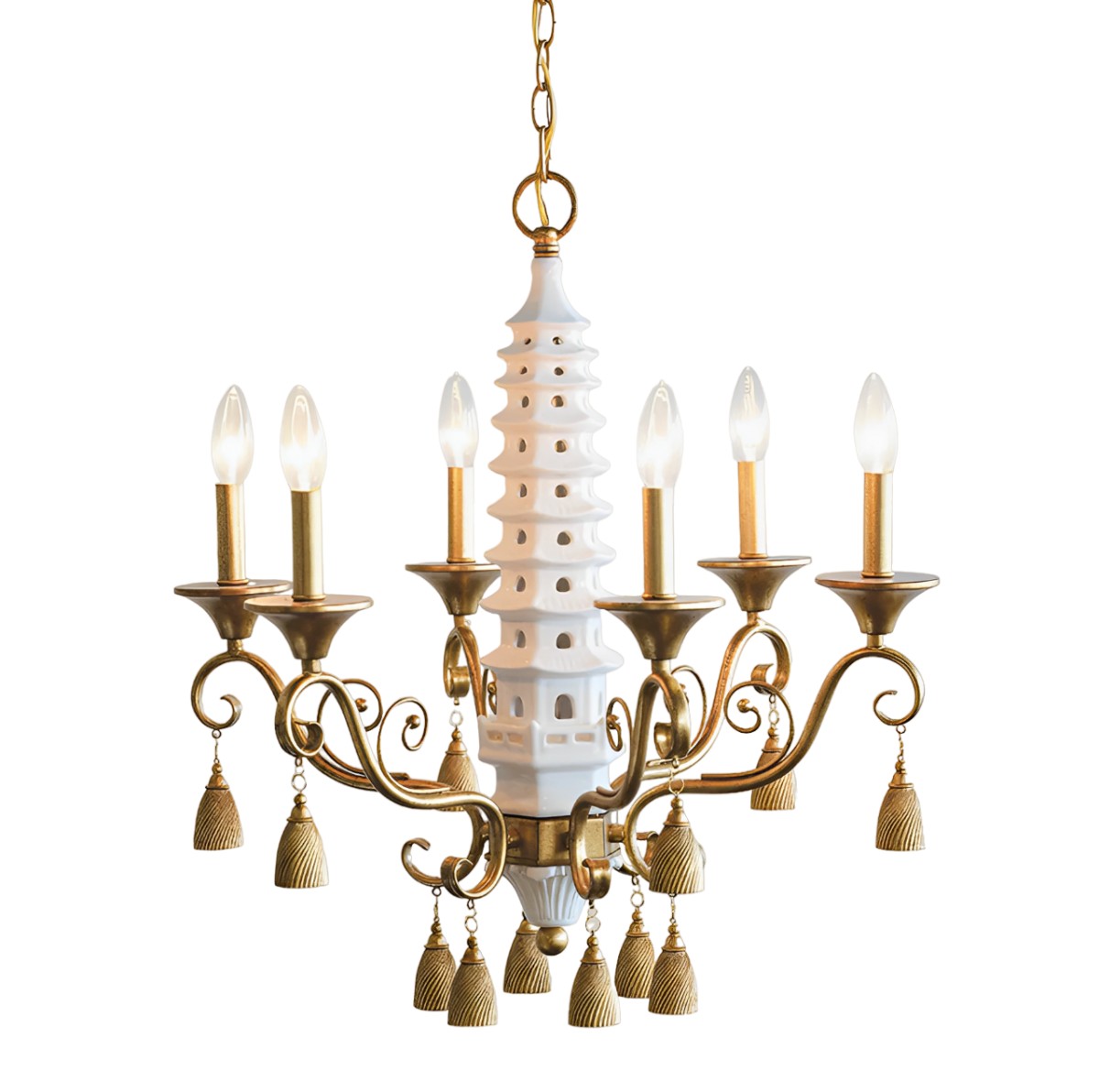 Oh, Pagoda Cream Chandelier