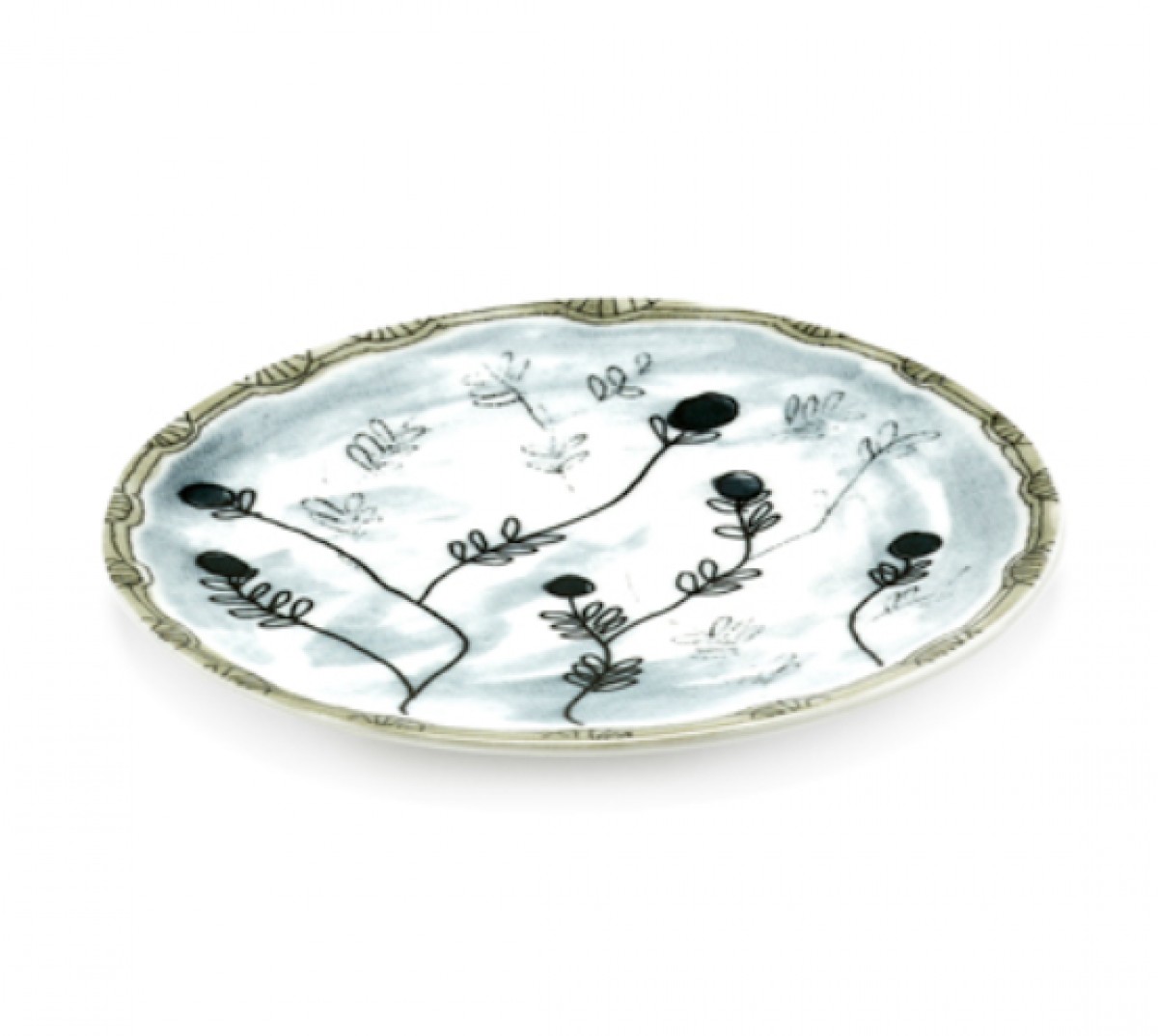 Midnight Flowers Bread Plate Mirtillo Tea | Highlight image