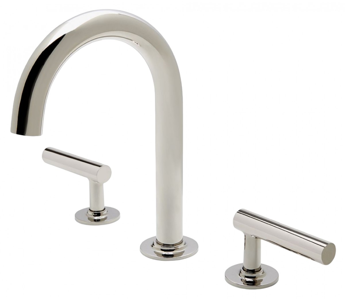 Bond Solo Series Gooseneck Lavatory Faucet with Straight Lever Handles | Highlight image