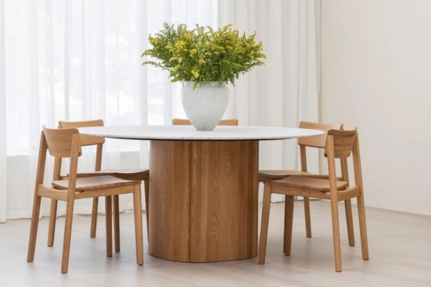 Tathra Round Dining Table - Marble Top | Highlight image 3