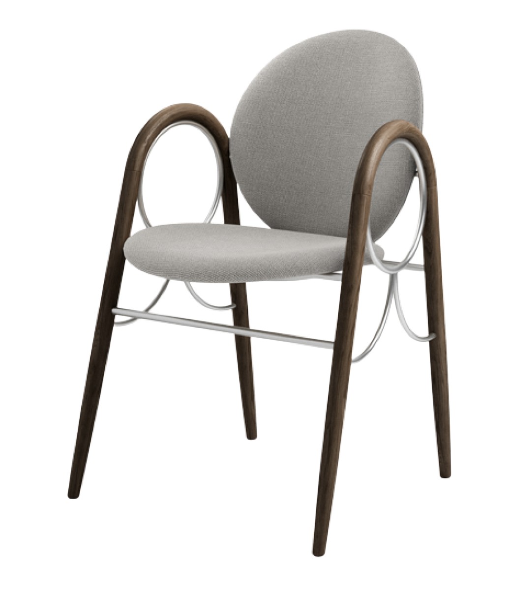 Arkade Dining Chair (Fabric/Leather Seat and Back)