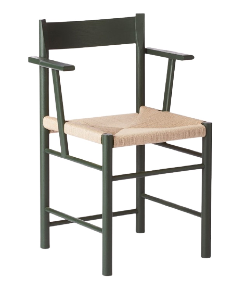 F Dining Chair with Armrest and Paper Cord