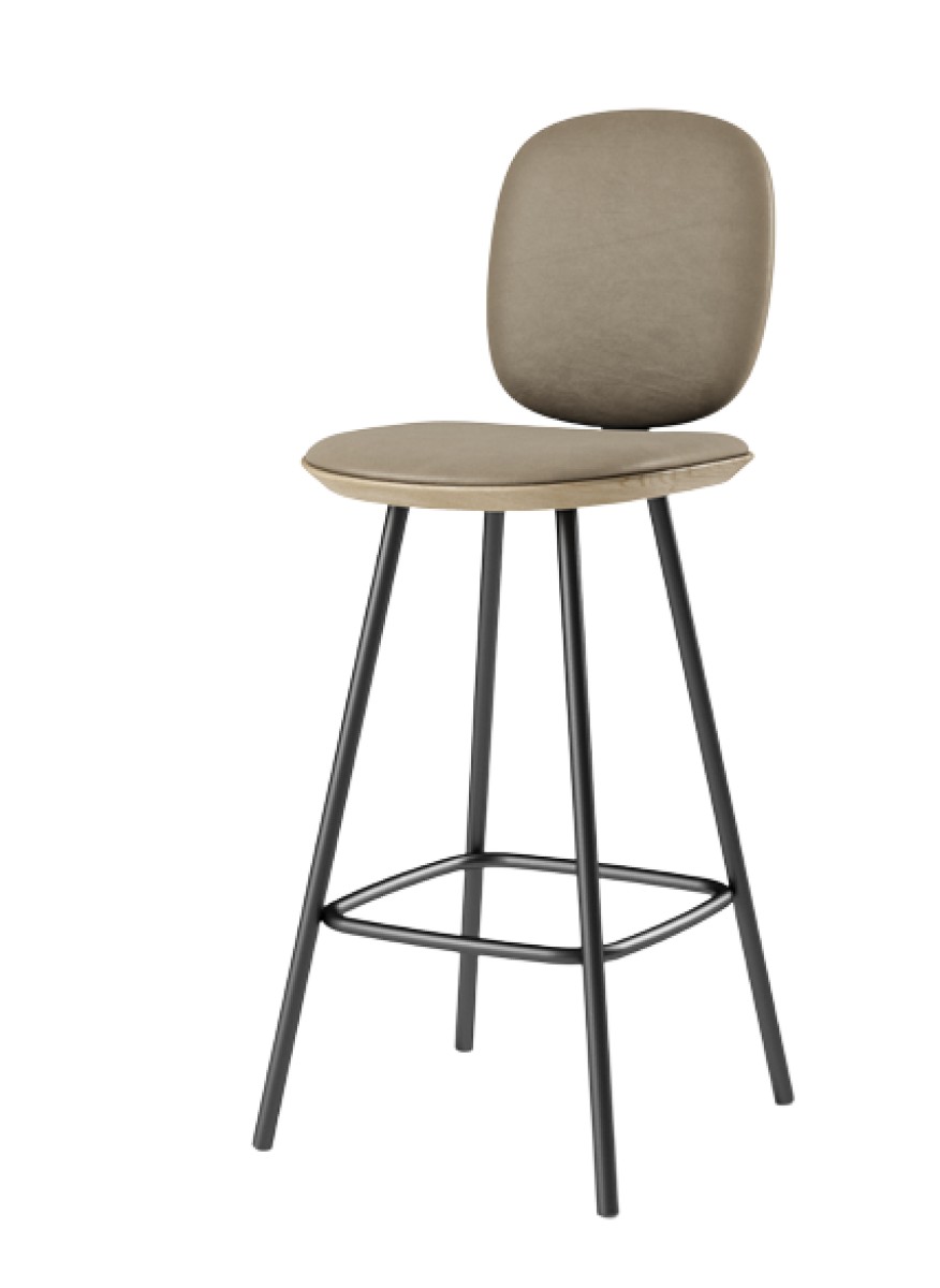 Pauline Comfort Counter Bar Stool with Metal Legs