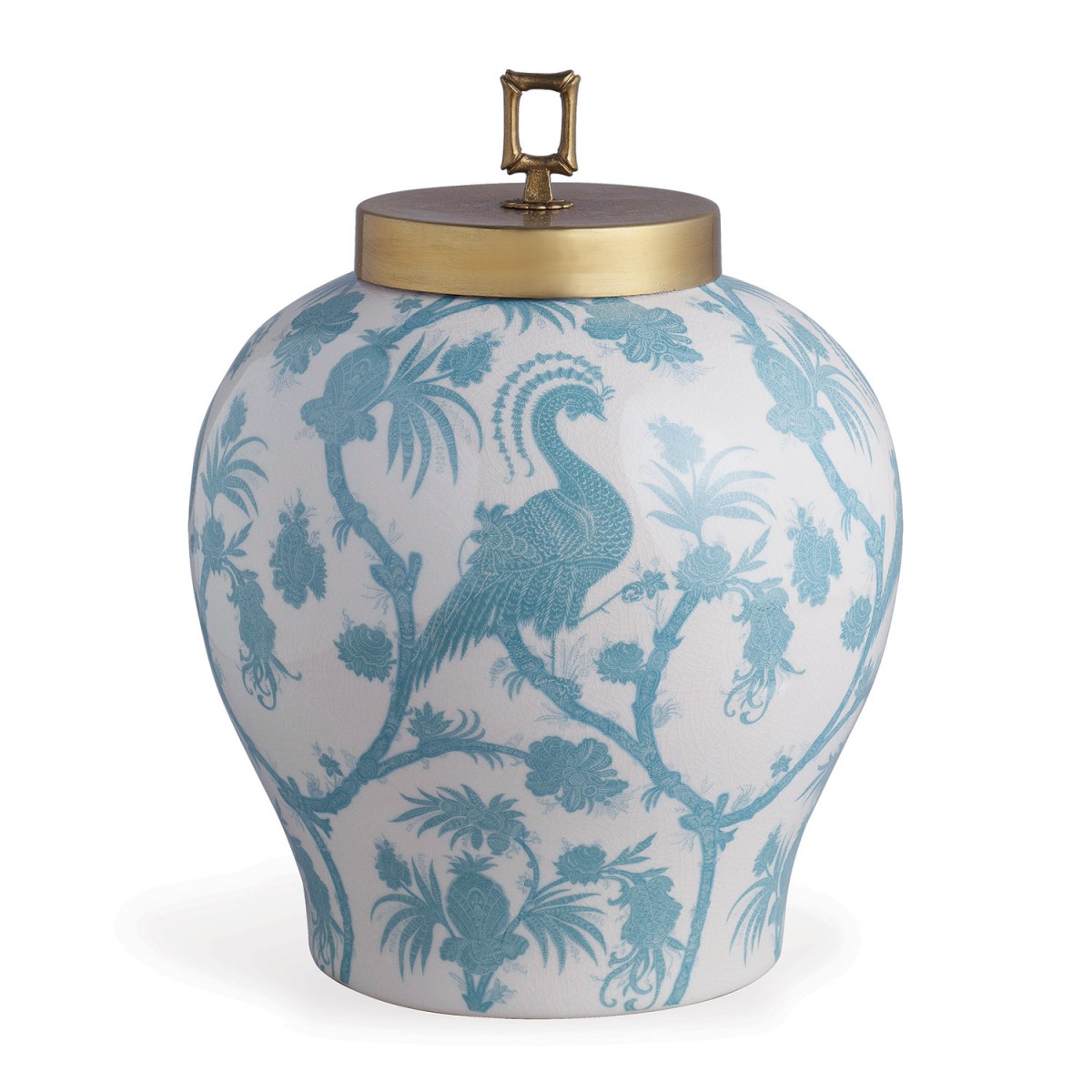 Balinese Peacock Turquoise Jar | Highlight image