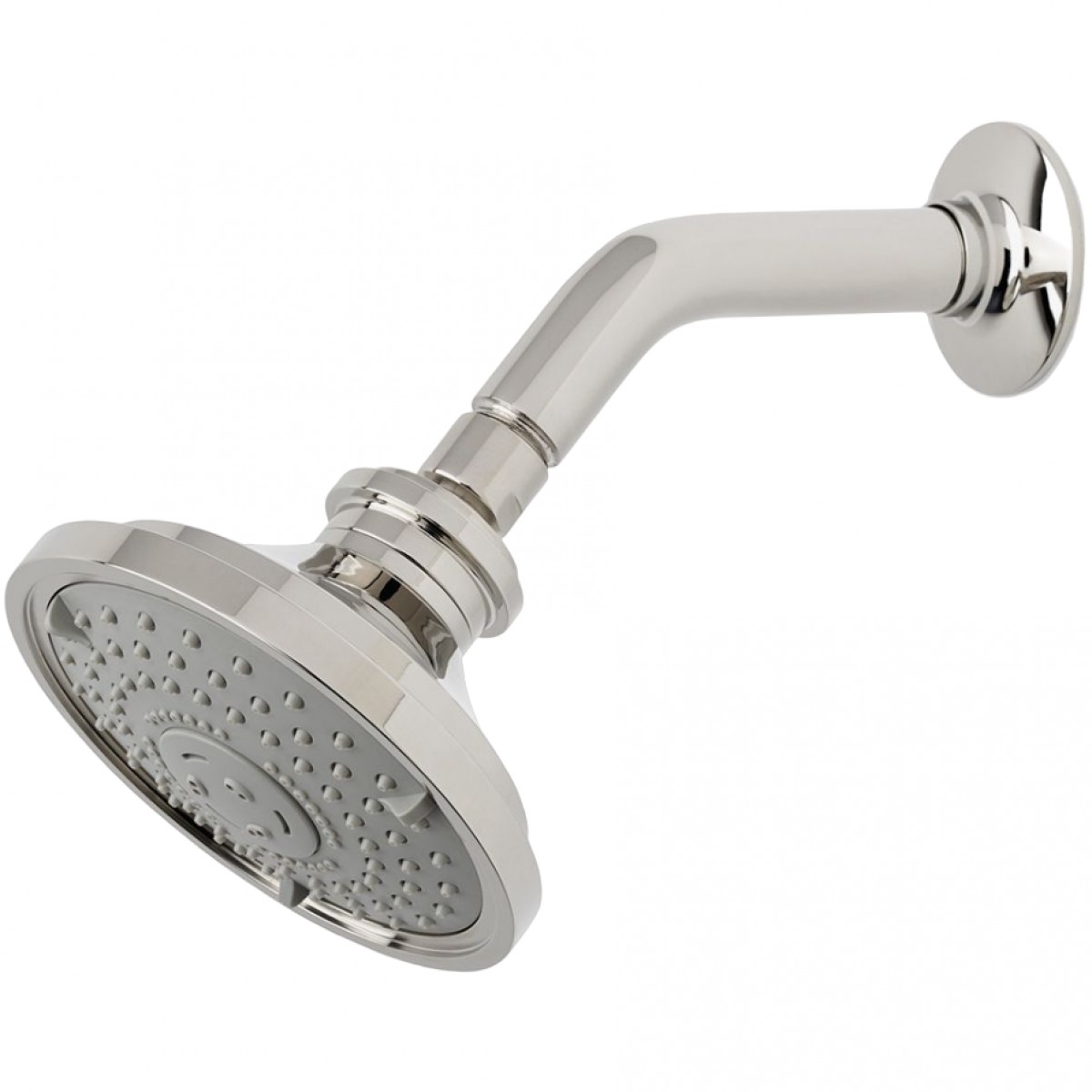 Riverun 5" Showerhead with Adjustable Spray with 6" Wall Mounted 45 Degree Shower Arm