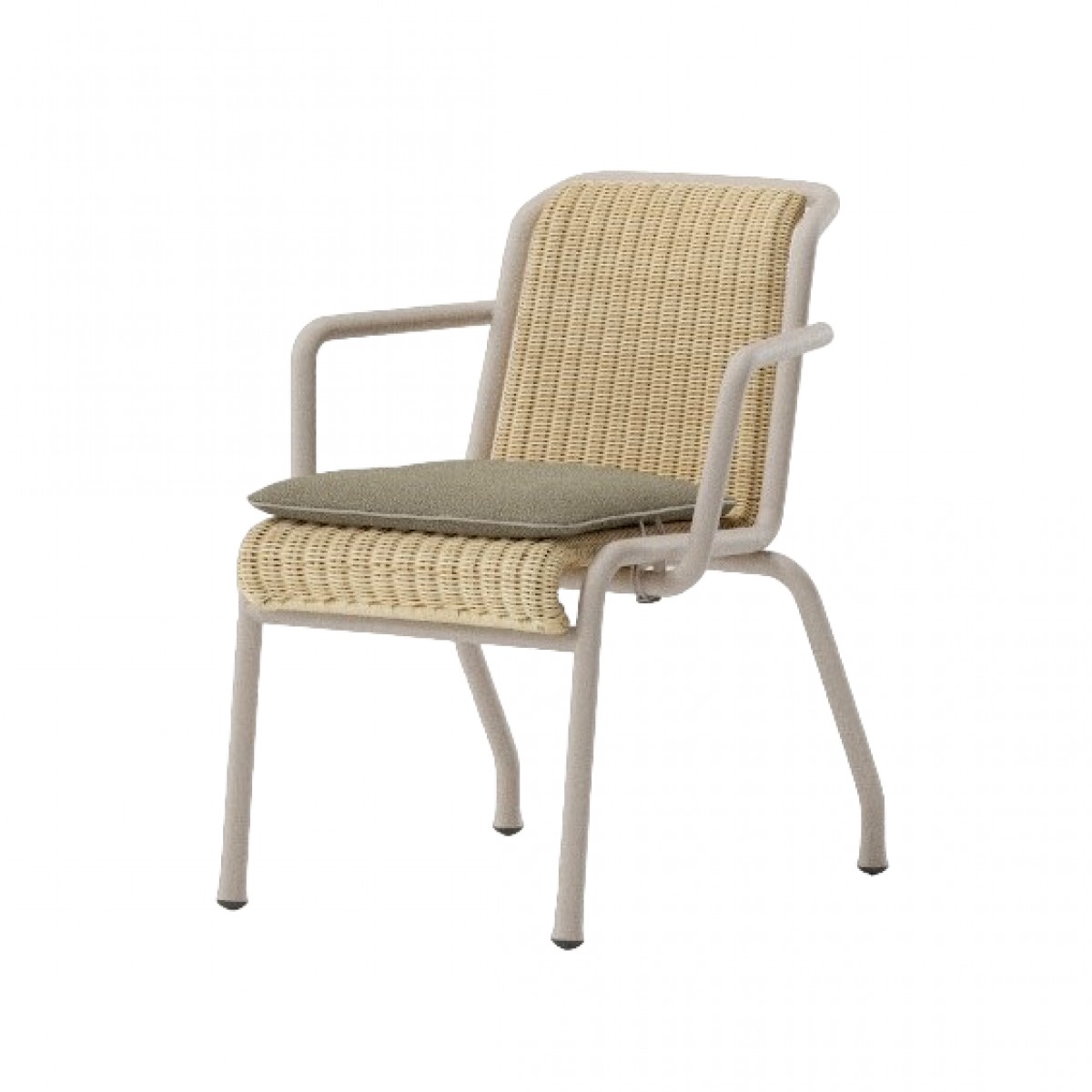 Eolias Outdoor Salina Dining Armchair with Seat Cushion with Piping