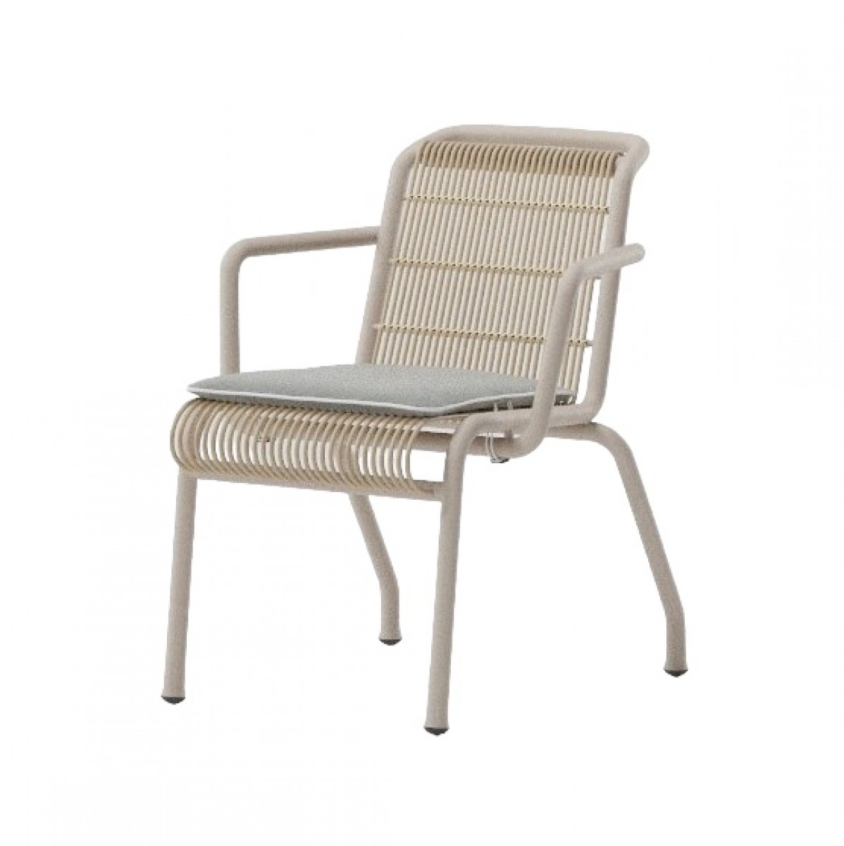 Eolias Outdoor Panarea Dining Armchair with Seat Cushion with Piping