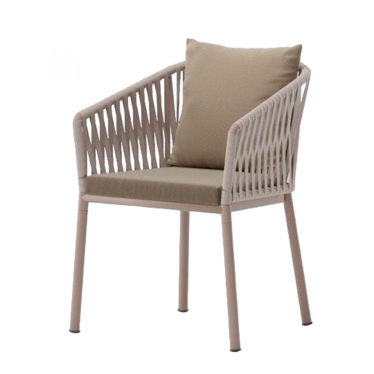 Grand Bitta Dining Armchair with Seat (no Piping) and Back Cushion