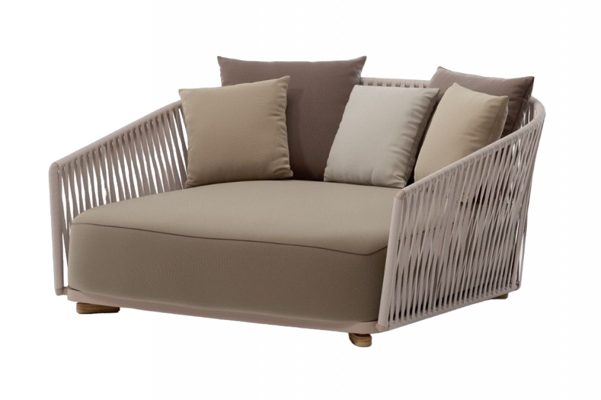 Grand Bitta Daybed with Seat and Back Cushion (with Piping), without Decoration Cushion