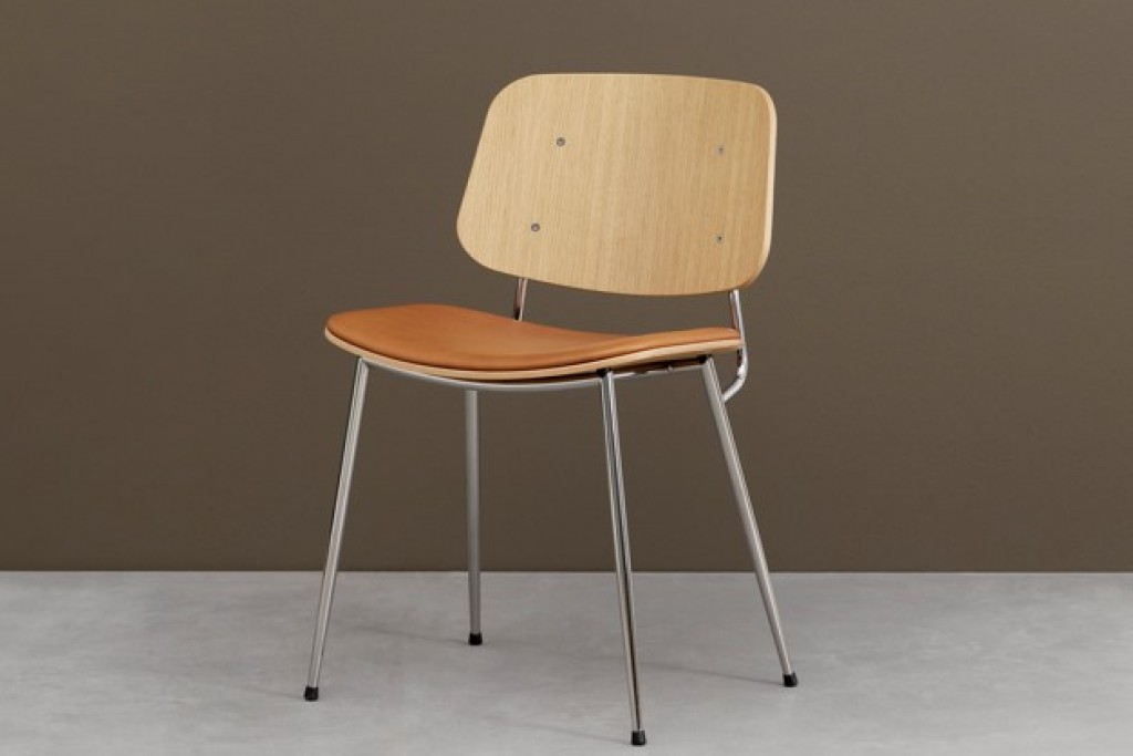 Søborg Metal Base Chair - Seat Upholstered | Highlight image 1