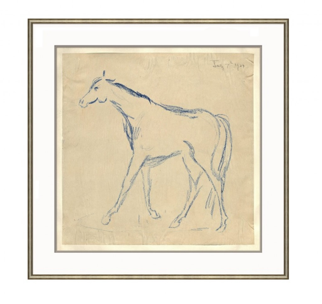 At the Zoo Sketch Series - Blue Horse