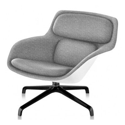 striad™ high back lounge chair & ottoman with 4 star base