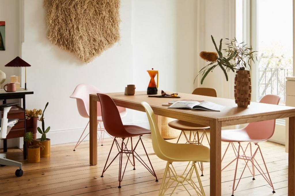 Eames Molded Plastic Side Chair Configured x HAY Collection | Highlight image 1