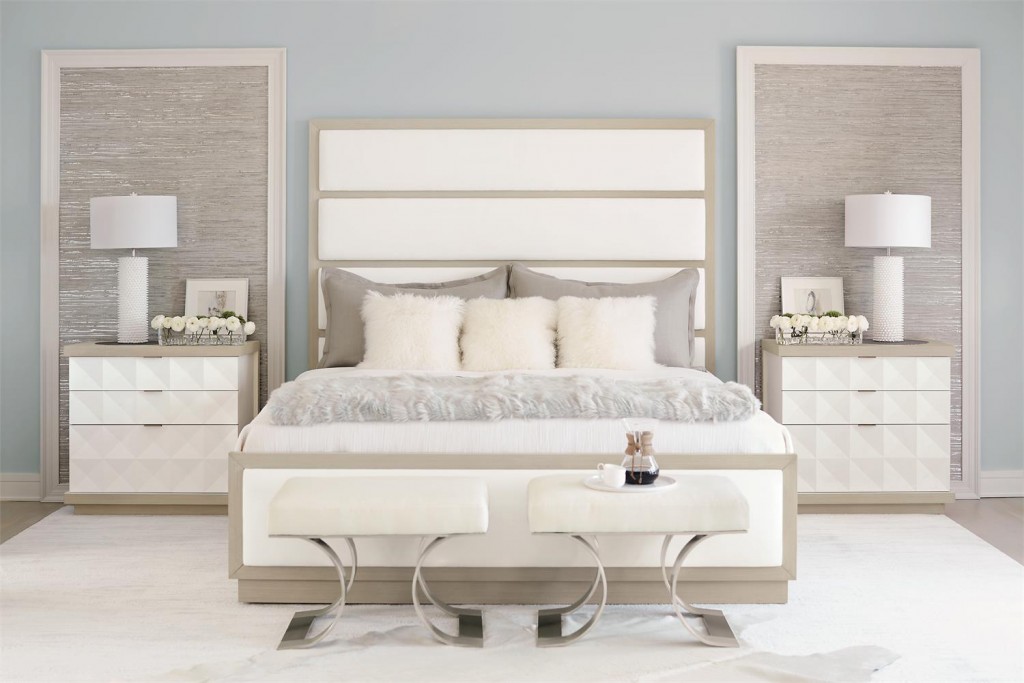 Axiom Upholstered Panel Bed (with High Headboard) | Highlight image 1