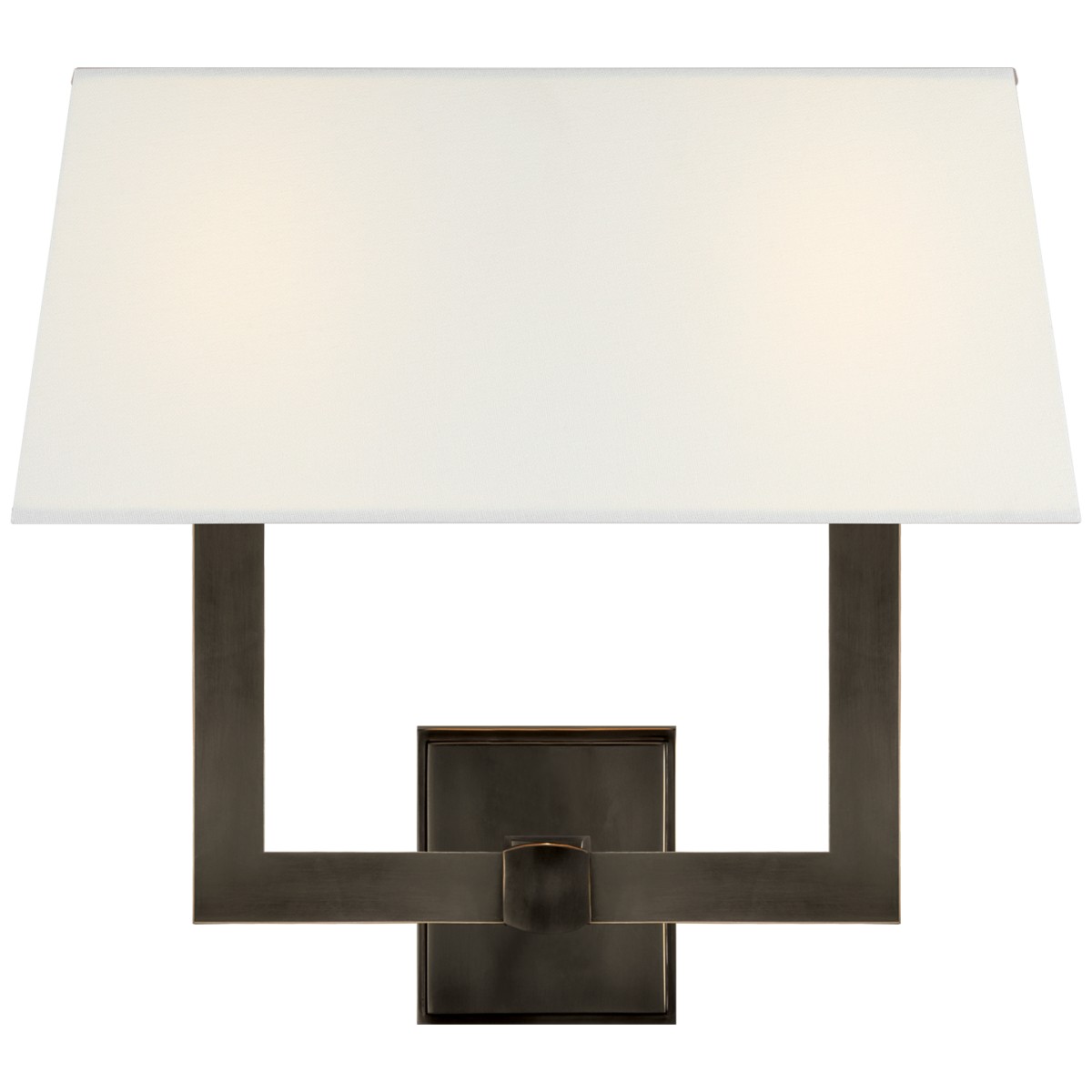 Square Tube Double Sconce with Single Shade