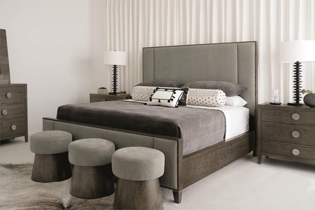 Linea Upholstered Panel Bed | Highlight image 1