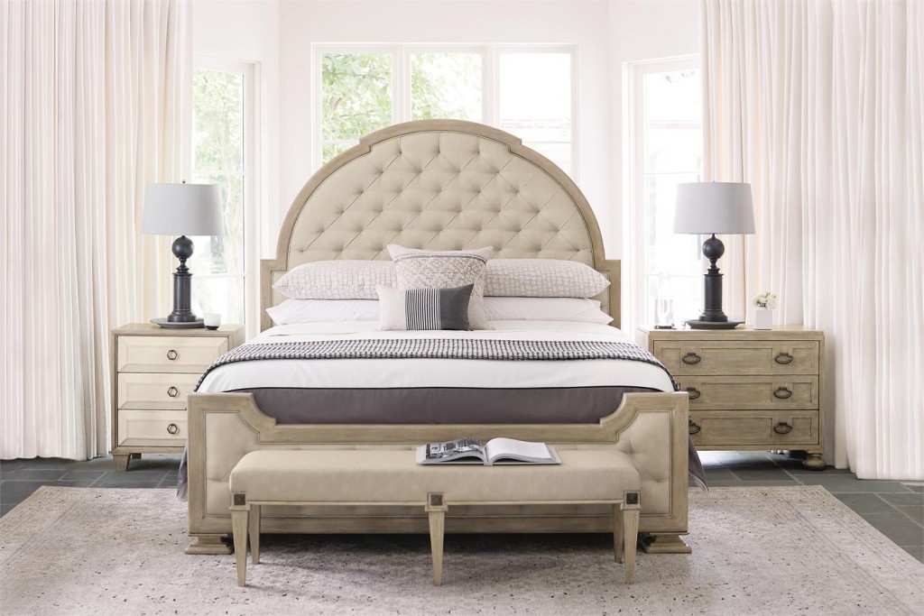 Santa Barbara Upholstered Tufted Panel Bed | Highlight image 1