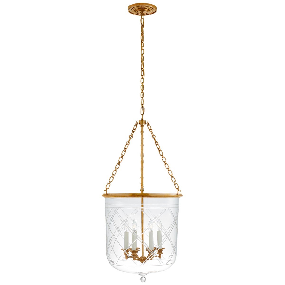 Cambridge Large Smoke Bell Lantern with Clear Glass | Highlight image