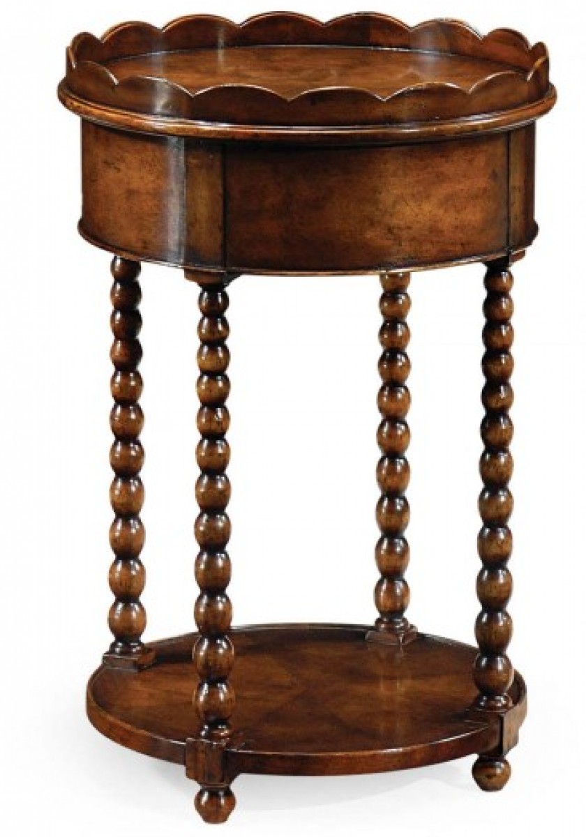 Bobbin Turned Round Lamp Table