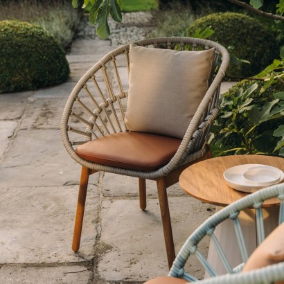 Cala Dining Armchair Teak Legs, with Seat and Back Cushion | Highlight image 2