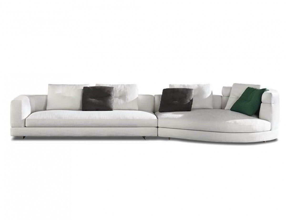 Alexander Sectional Sofa: Alexander Element with 1 Armrest LOW (SX), Alexander Drop Chaise-Longue Ray - Mix (DX) and Alexander Optional Backrest Cushion 50x50 cm