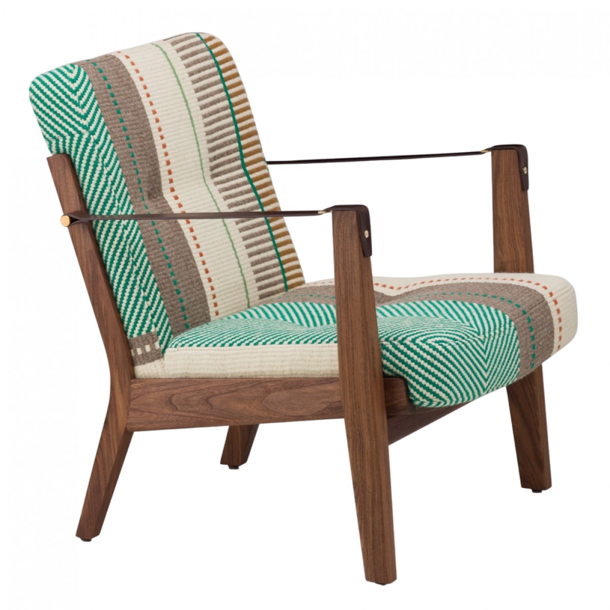 Capo Lounge Armchair with Manta Espinhada Verde Upholstery