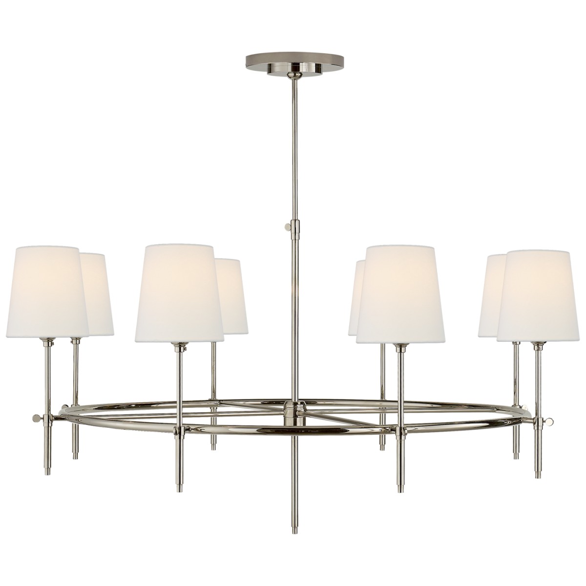 Bryant Large Ring Chandelie with Linen Shade