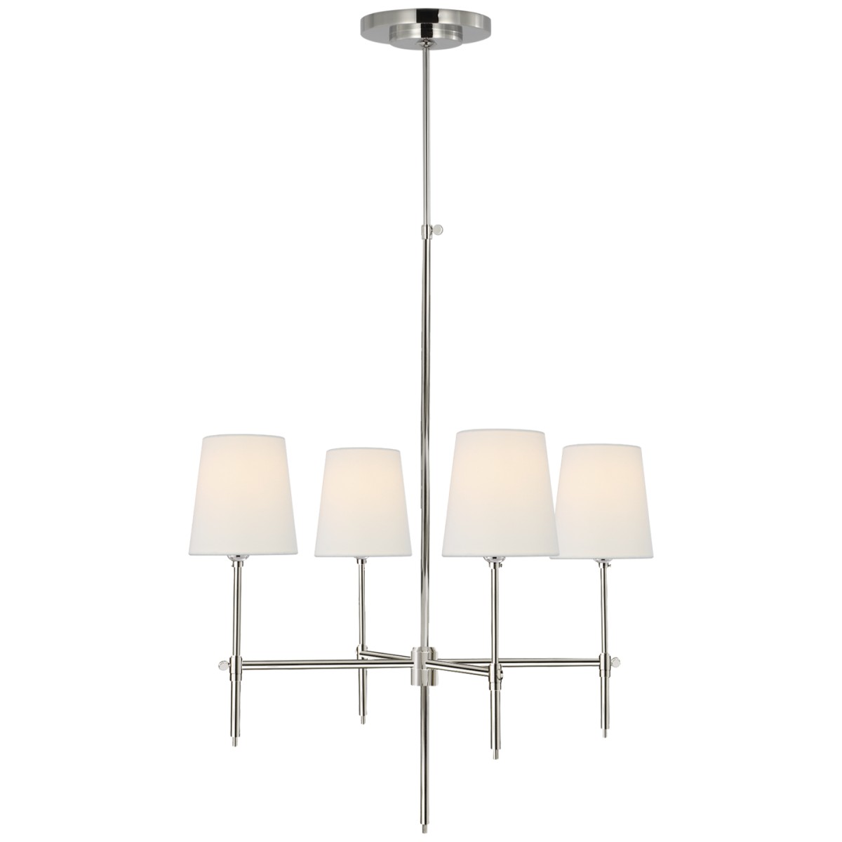 Bryant Small Chandelier with Linen Shades