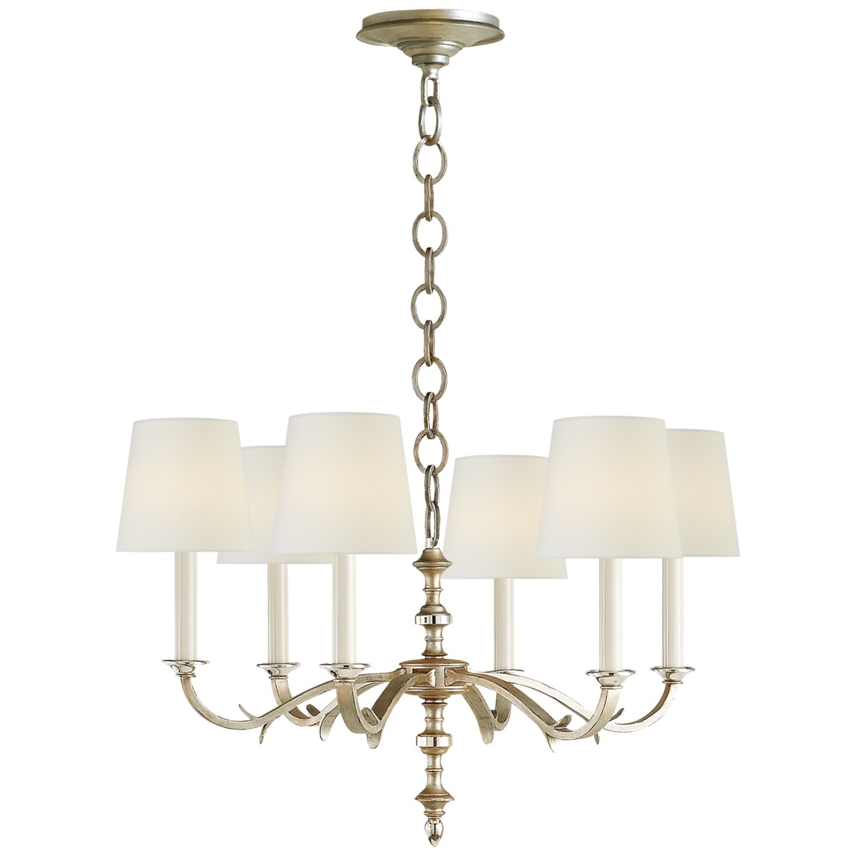 Channing Small Chandelier with Linen Shades