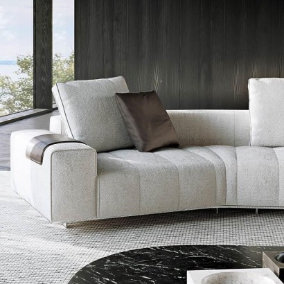 Goodman Sectional Sofa: Goodman Inclined Element with Armrest 314x164 cm. (SX) and Goodman UNIT 75° Inclined Open-End Element (SX) | Highlight image 2