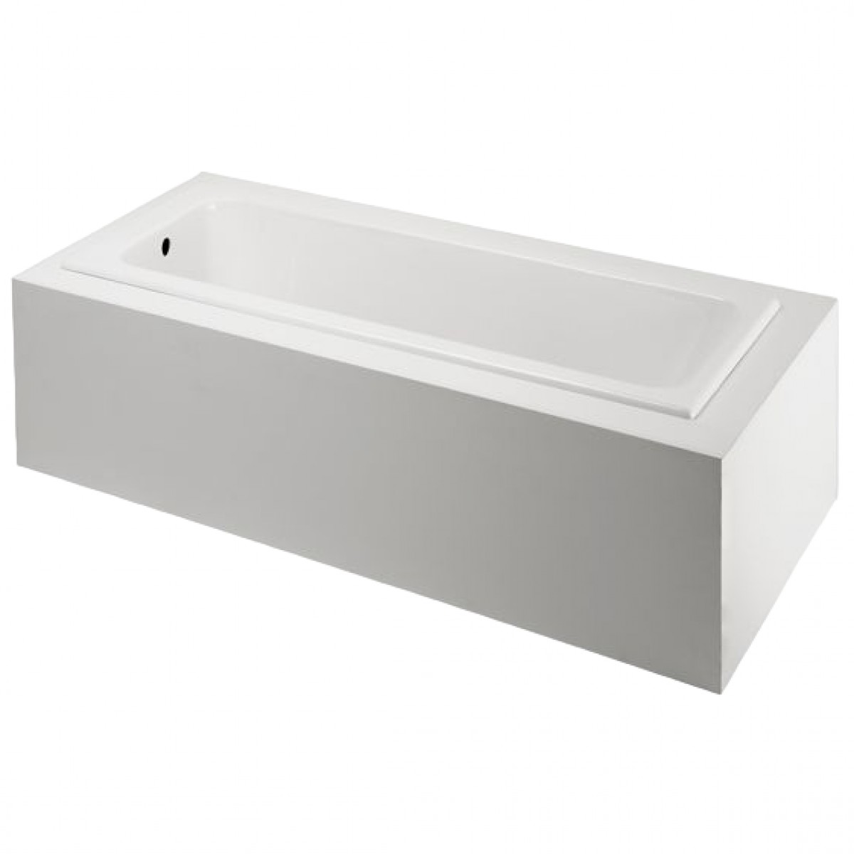 Cambridge 71" x 32" x 21" Rectangular Cast Iron Bathtub with End Drain